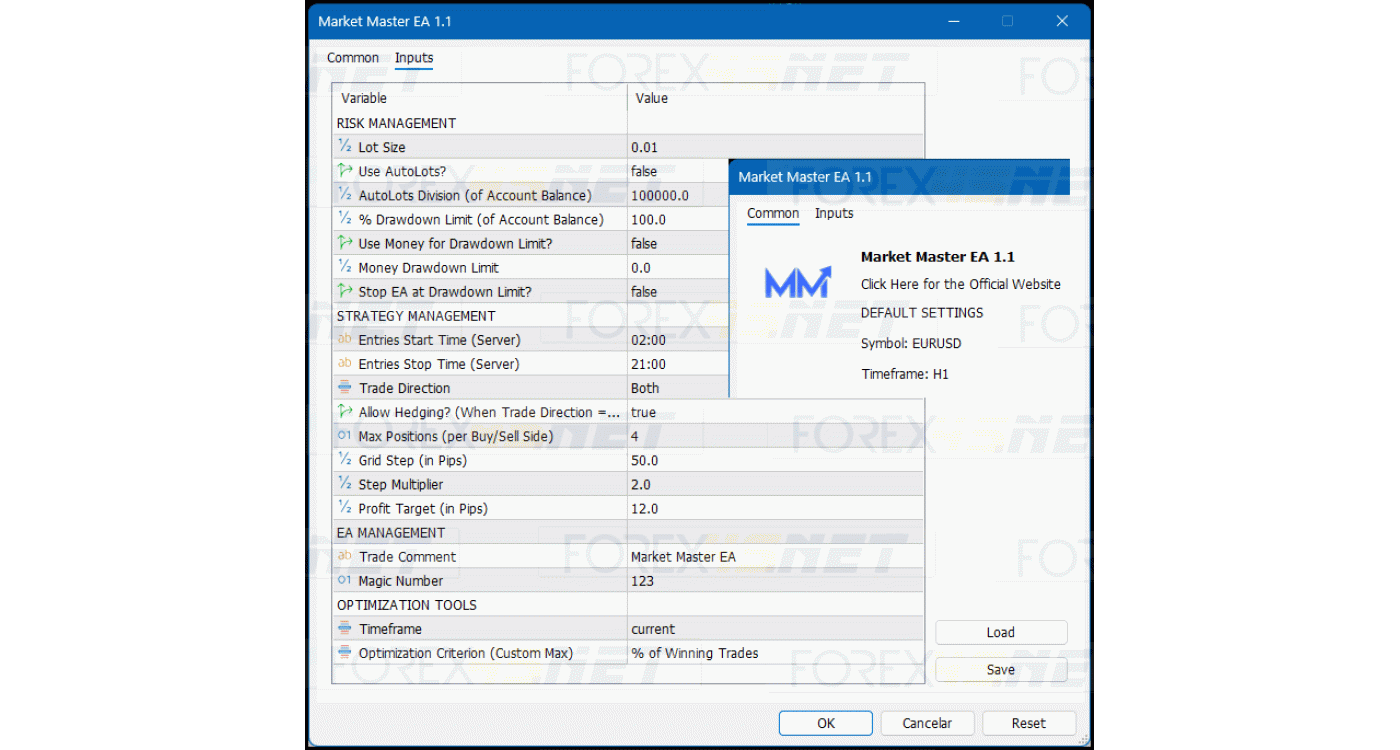 MARKET MASTER EA v1.1 MT5
